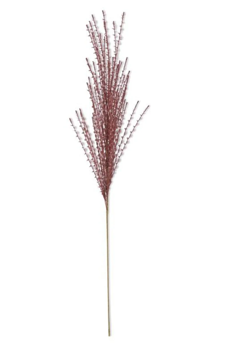 Faux Twisted Eyelash Ribbon Stem Burgundy 39.5"