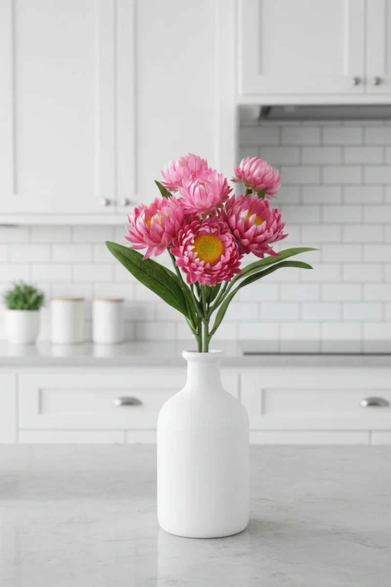 Silk Strawflower Bundle 12" Pink/L