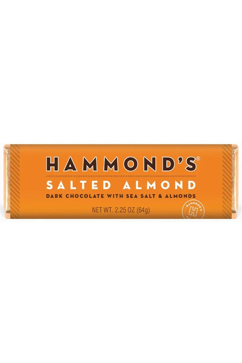 Hammond's Salted Almond Dark Chocolate Bar - Image 2