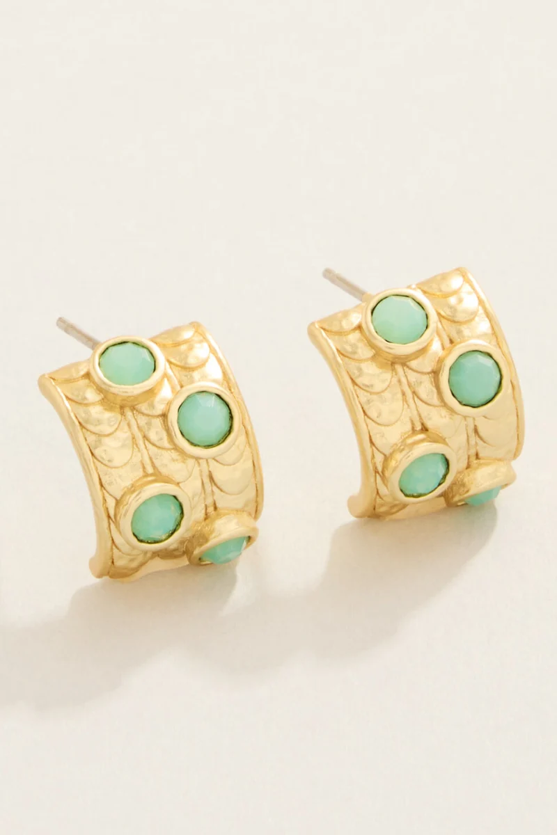 Spartina Karissa Hoop Earrings Sea Foam - Image 2