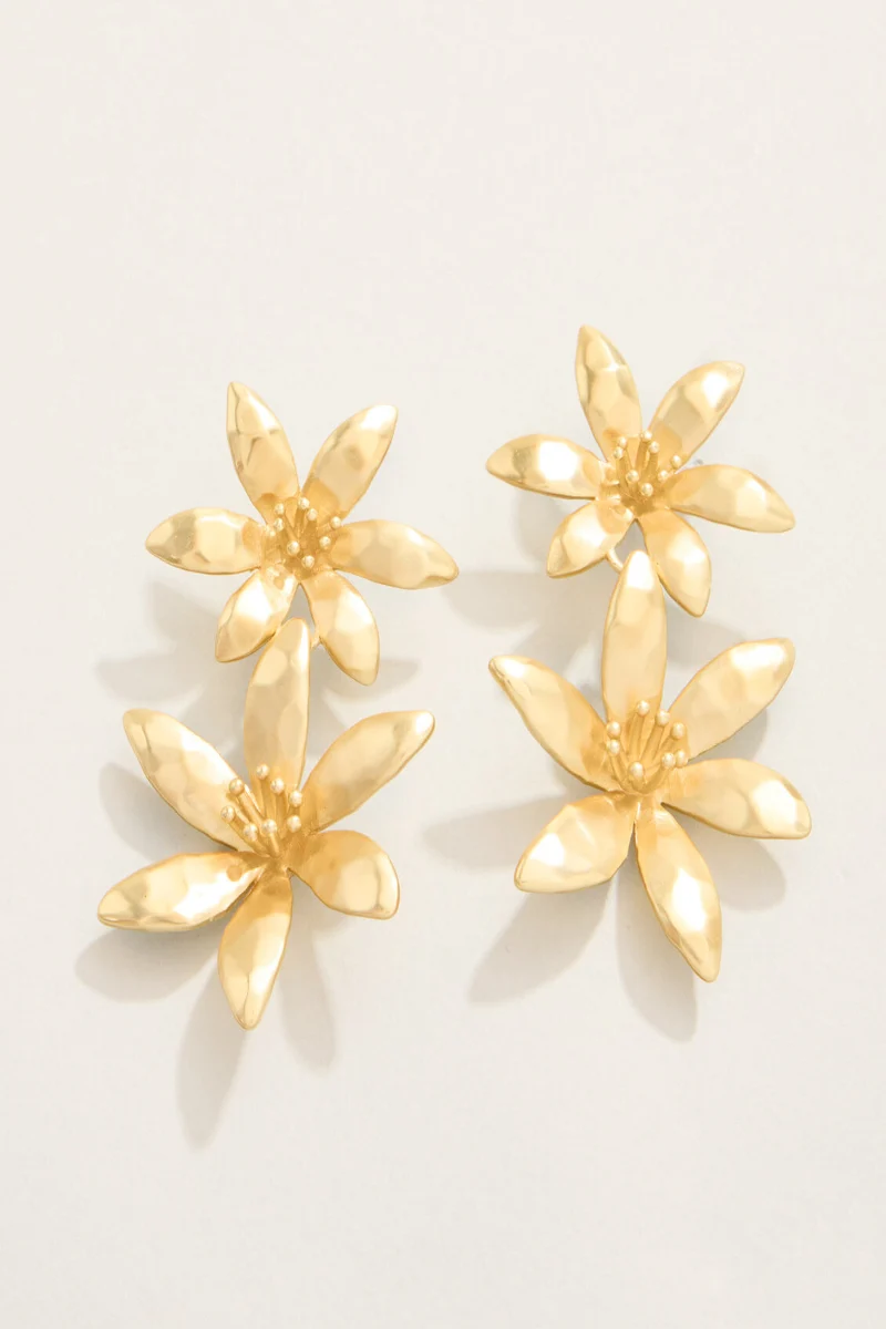 Spartina River Lily Earrings Gold - Image 2