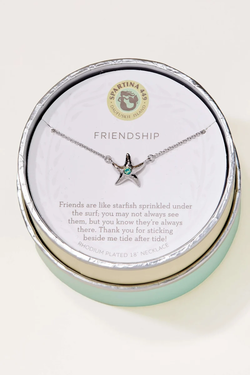 Spartina Sea La Vie Friendship Starfish Necklace Silver