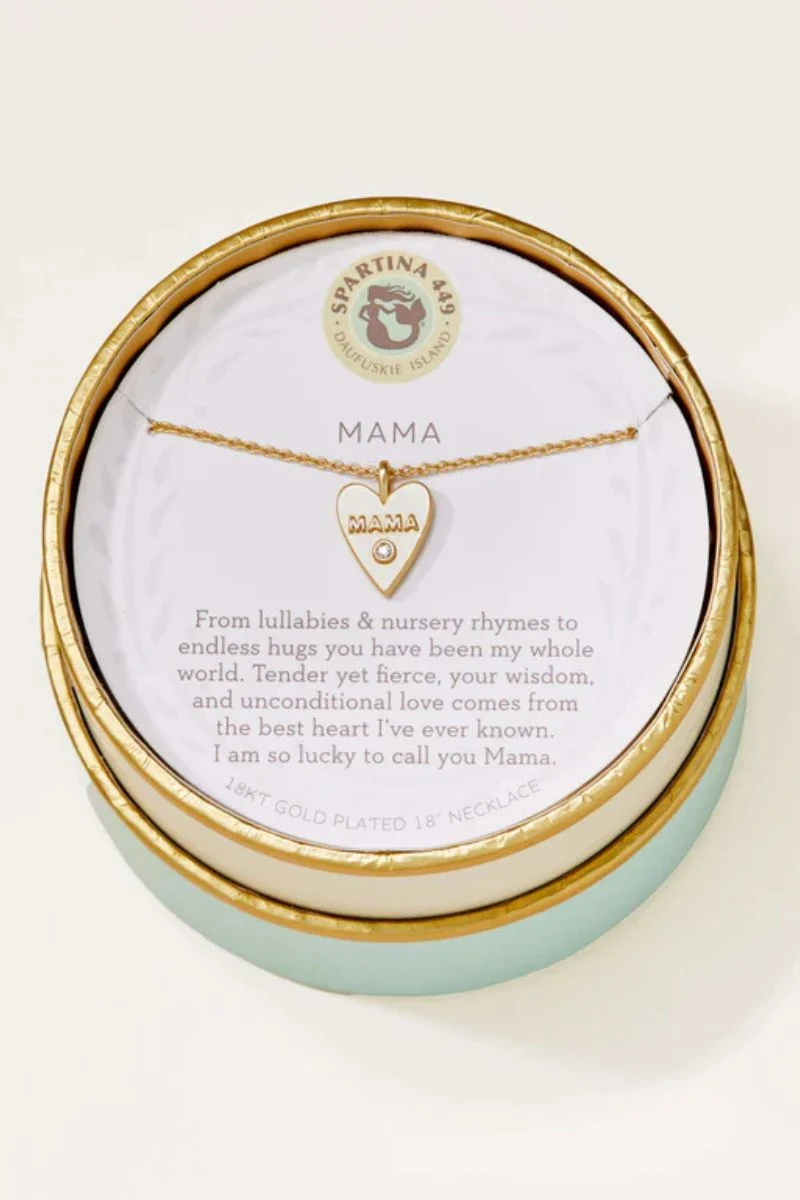 Spartina Sea La Vie Mama Heart Necklace Gold