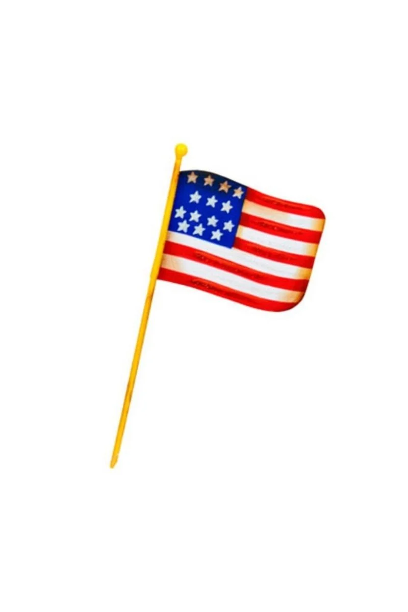 Round Top Mini American Flag 12" - Image 2
