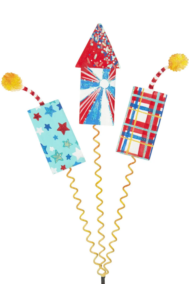 Round Top Playful Fireworks Trio