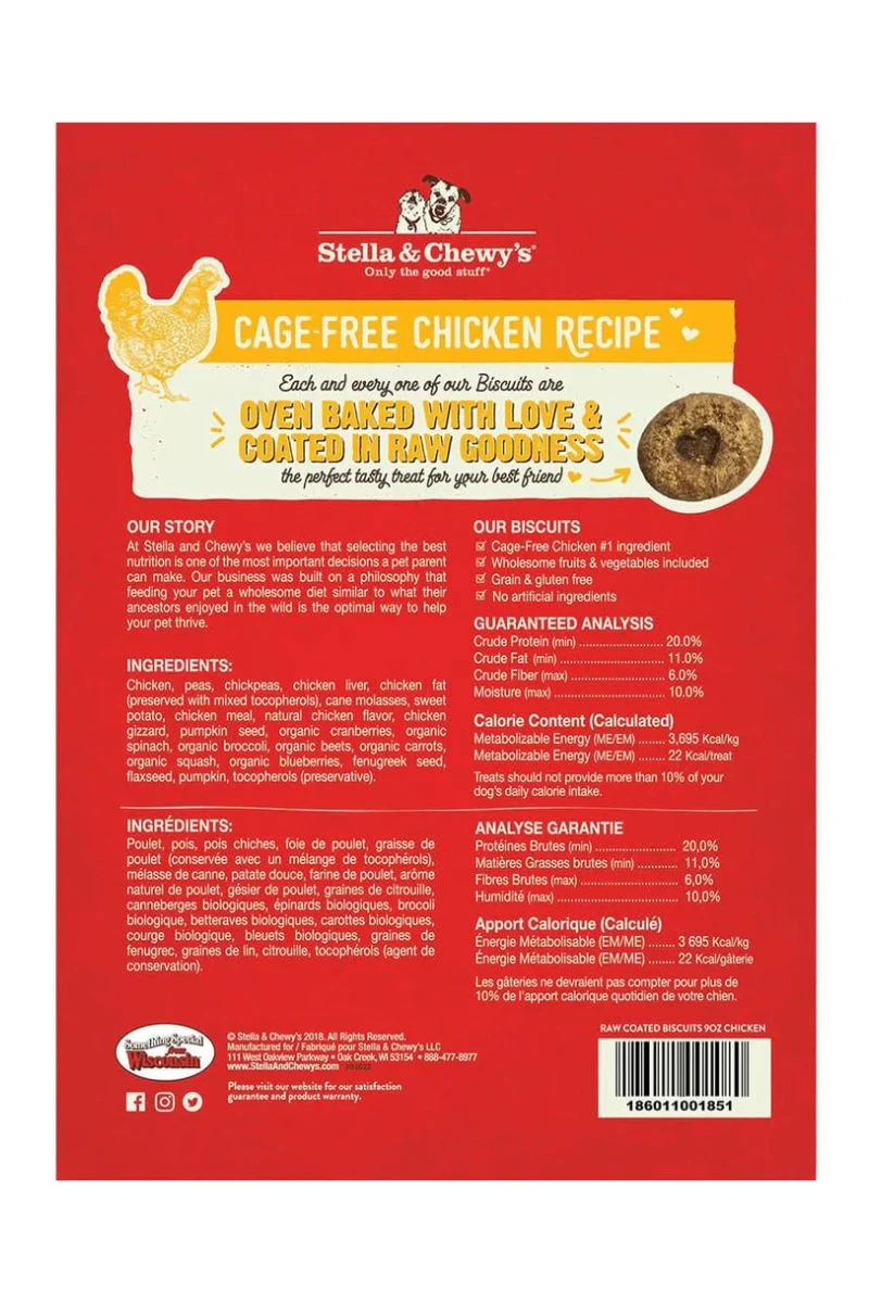 Stella & Chewy's Raw Coated Biscuits Cage Free Chicken 9 oz - Image 2