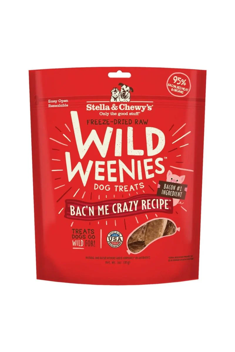 Stella & Chewy's Freeze Dried Wild Weenies Bac'n Me Crazy 3 oz