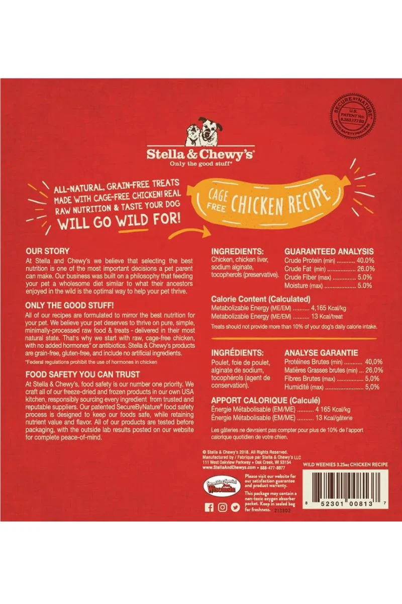 Stella & Chewy's Freeze Dried Wild Weenies Chicken 3.25 oz - Image 3