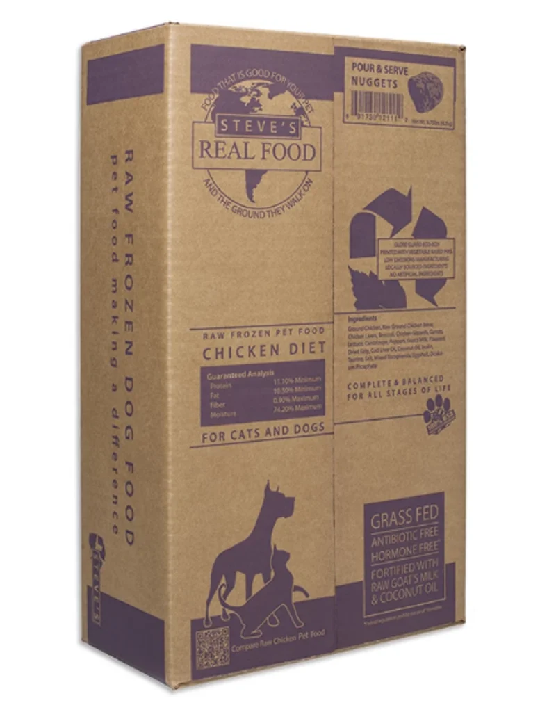 Steve's Real Food Frozen Raw Patties 14 lb Chicken