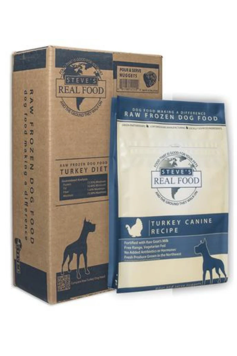 Steve's Real Food Frozen Raw Nuggets 9.75 lb Turkey