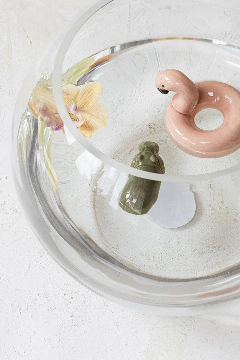 Creative Co-Op Stoneware Floating Baby Hippo 2.75" Grey