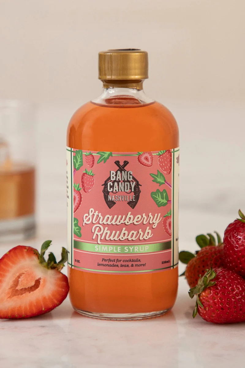 Strawberry Rhubarb Simple Syrup 8 oz