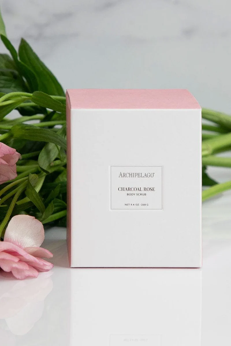 Archipelago Body Scrub Charcoal Rose 9 oz