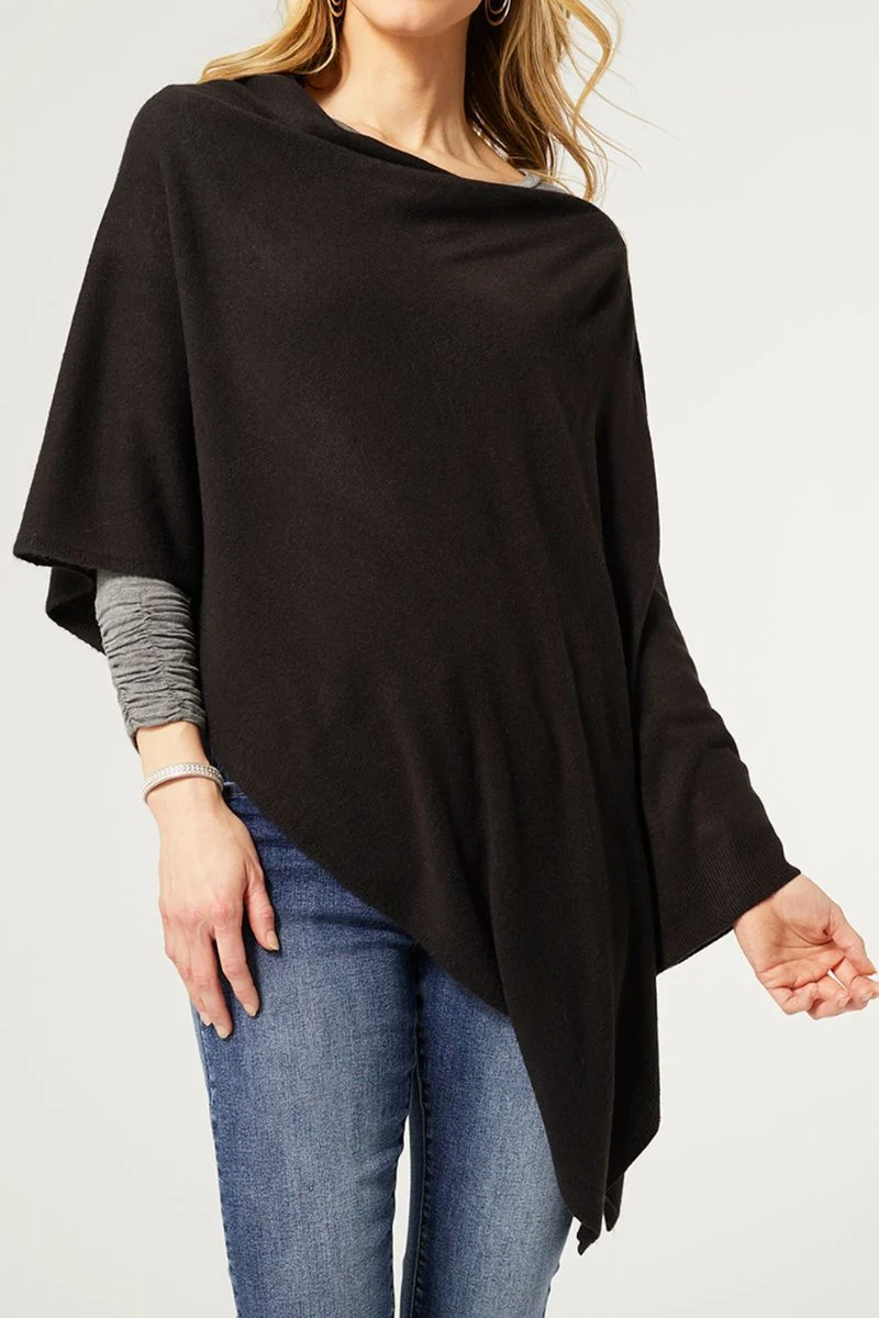 Lightweight Poncho Black