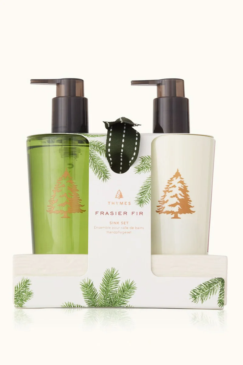 Thymes Frasier Fir Sink Set with Ceramic Caddy - Image 2