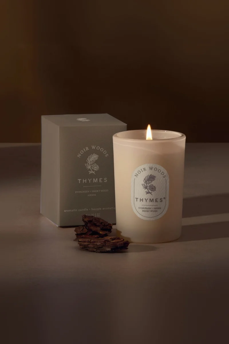 Thymes Noir Woods Boxed Candle 6.5oz