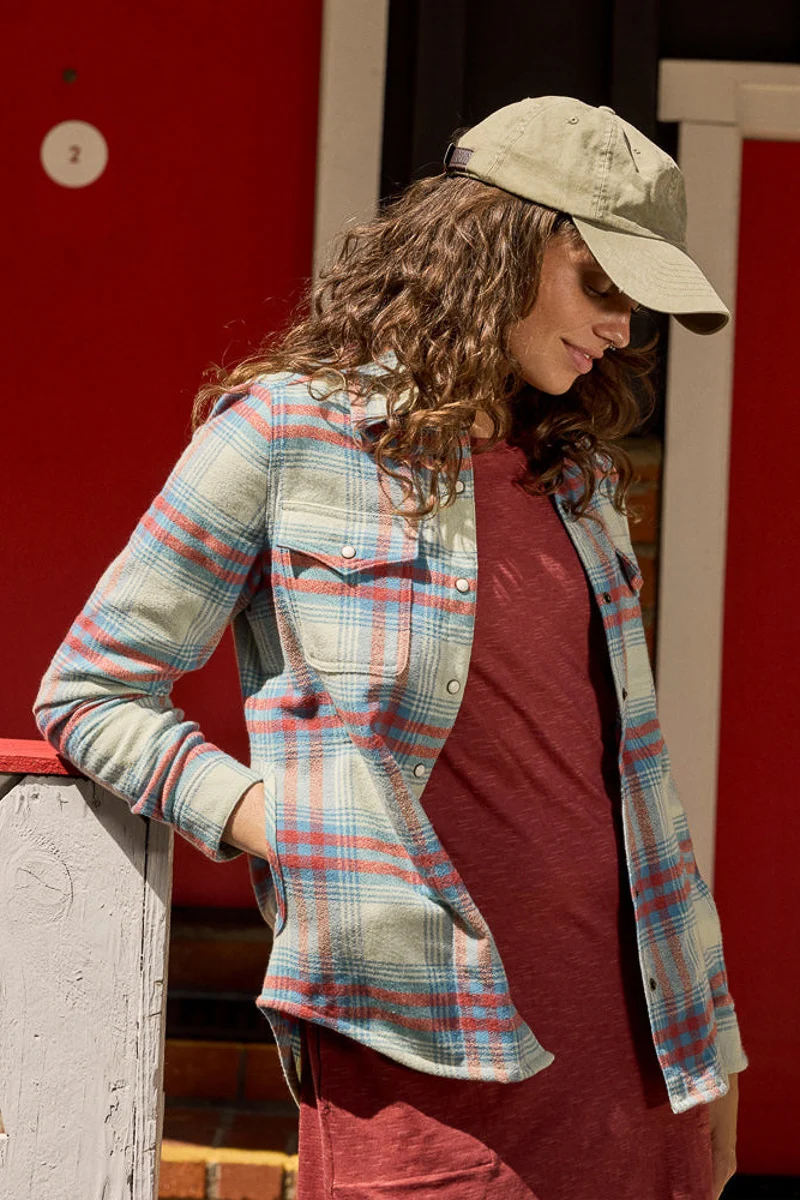 Toad & Co Folk Yeah Shirt Jacket Elderflower Large - Image 2