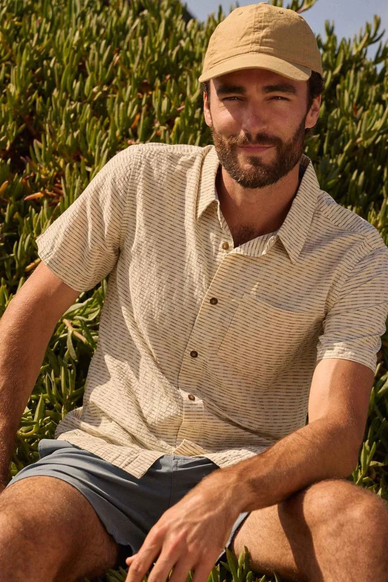 Toad & Co Men's Harris Short Sleeve Shirt Large Salt - Image 5