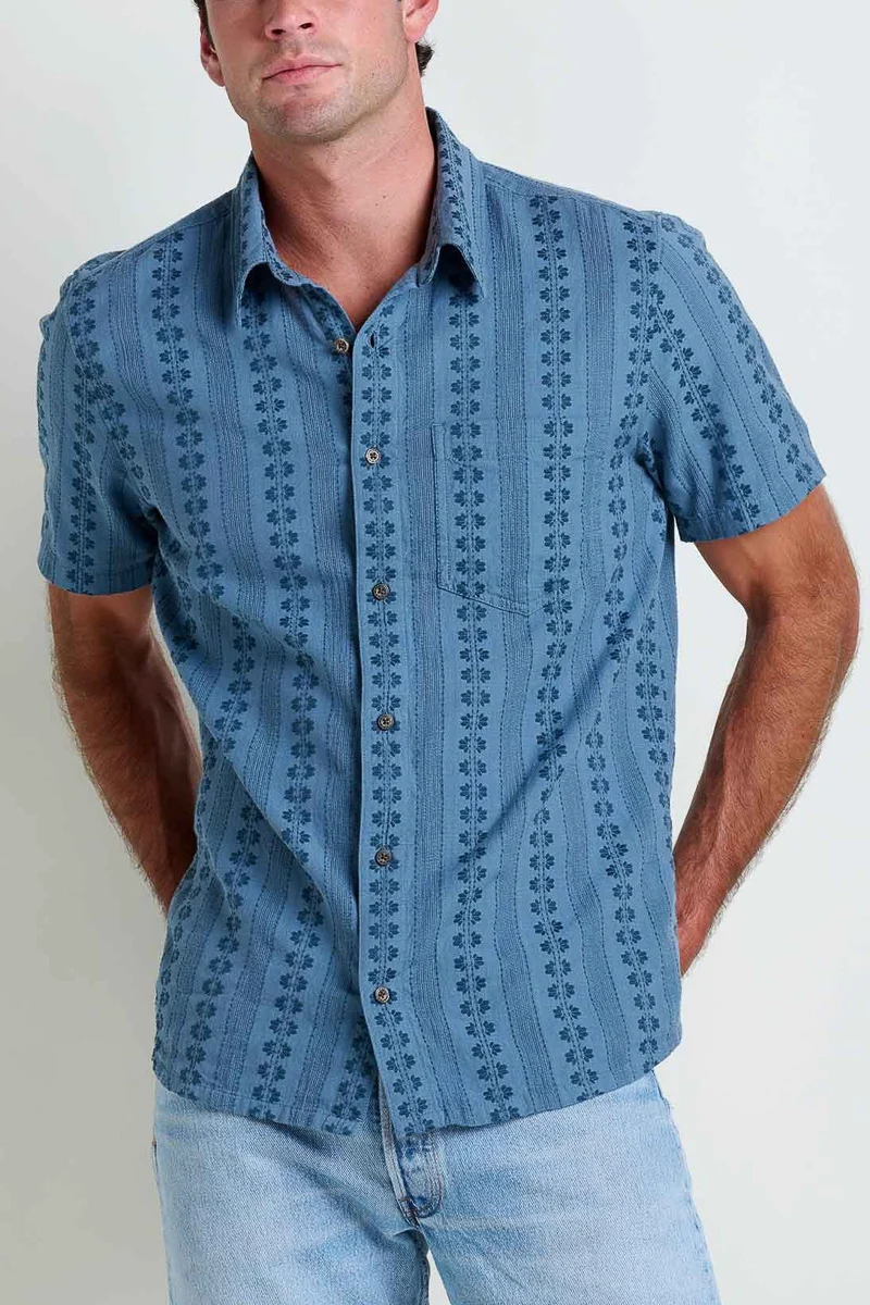 Toad & Co Men's Treescape Short Sleeve Shirt Small North Shore