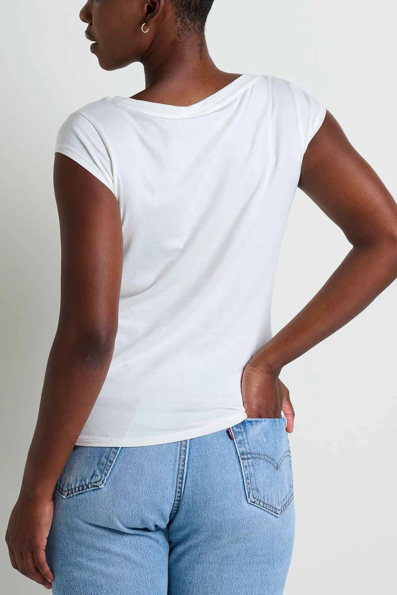 Toad & Co Women's Anza Short Sleeve Shirt Extra Large Egret - Image 2