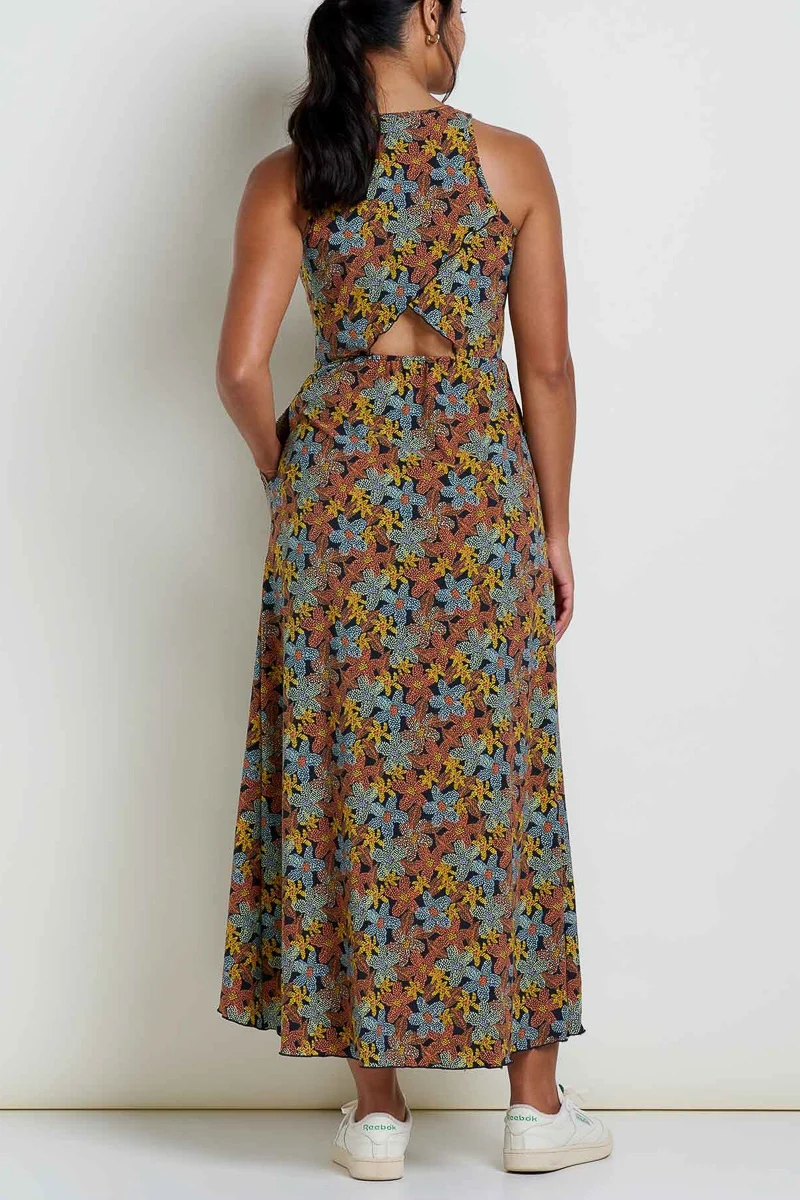 Toad & Co Women's Sunkissed Maxi Dress Extra Large Black Floral Dot Print - Image 3