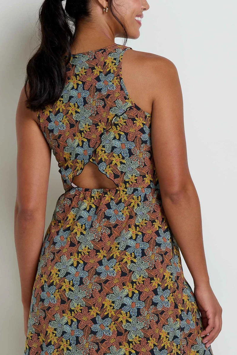 Toad & Co Women's Sunkissed Maxi Dress Extra Large Black Floral Dot Print - Image 4