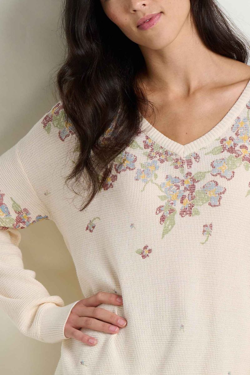 Toad & Co. Women's Bianca Patterned Pullover XS Salt Print - Image 3