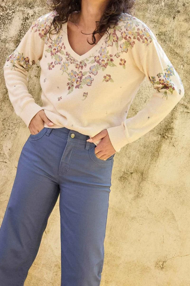 Toad & Co. Women's Bianca Patterned Pullover XS Salt Print - Image 4