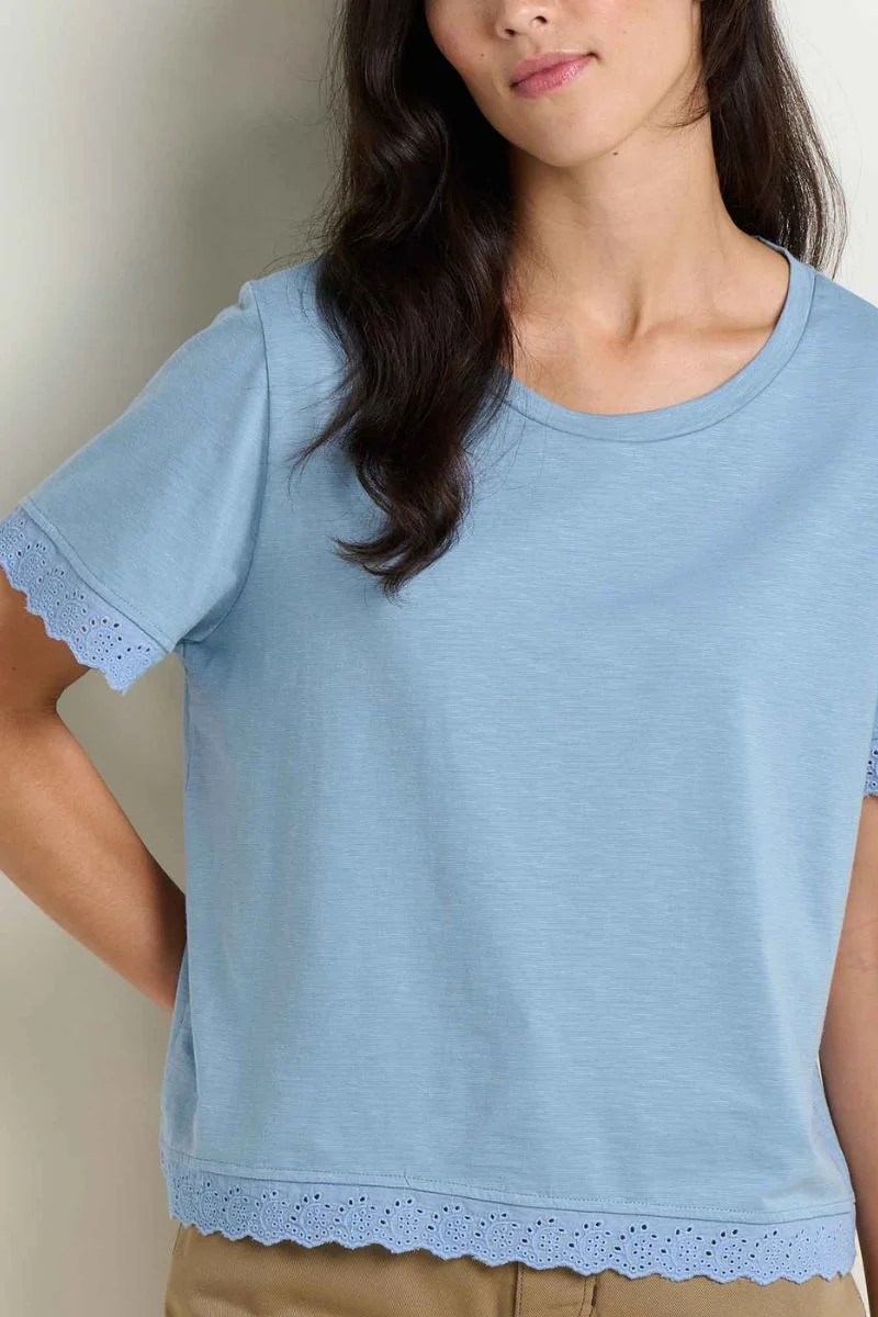 Toad & Co. Women's Clara Tee L Weathered Blue - Image 2