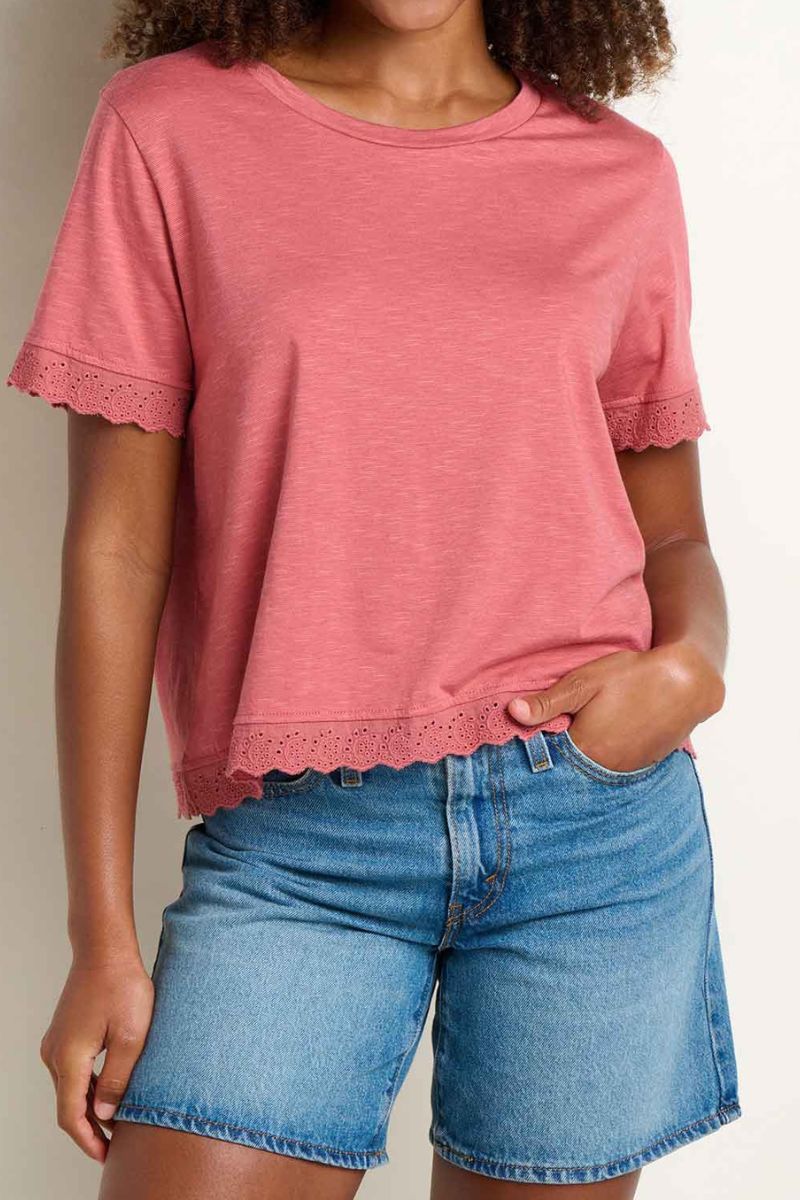 Toad & Co. Women's Clara Tee XL Dusty Cedar - Image 2