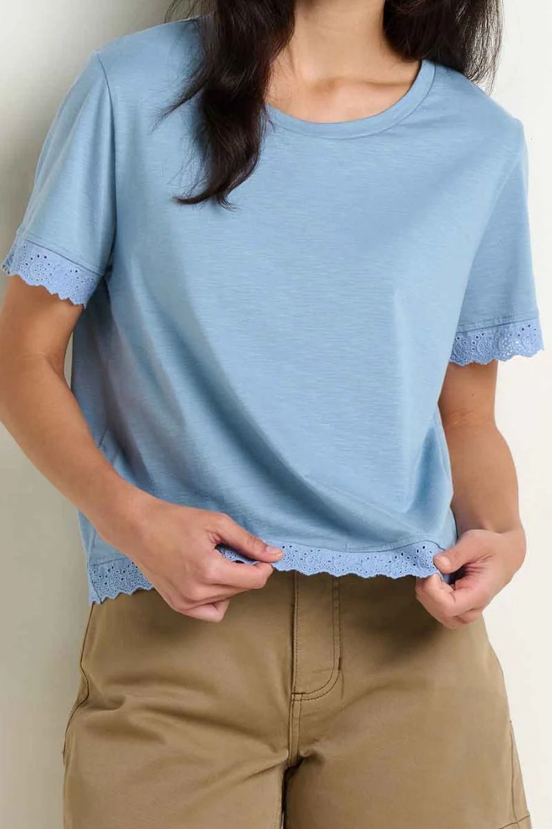 Toad & Co. Women's Clara Tee XL Weathered Blue - Image 2