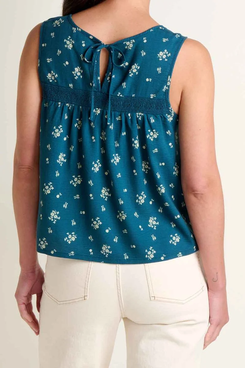 Toad & Co. Women's Manzana Pin Tuck Tank L Midnight Print - Image 2