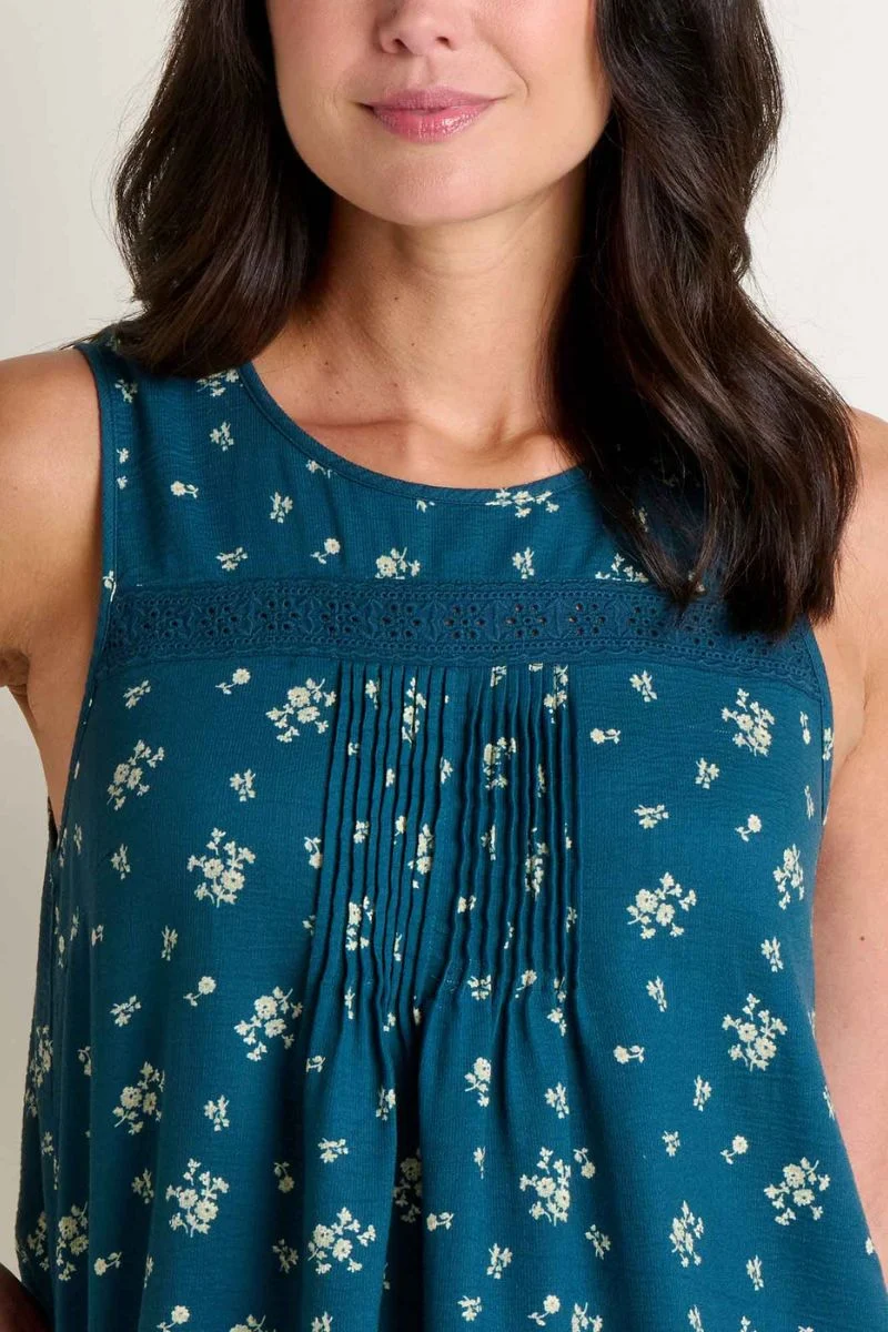 Toad & Co. Women's Manzana Pin Tuck Tank XL Midnight Print - Image 3