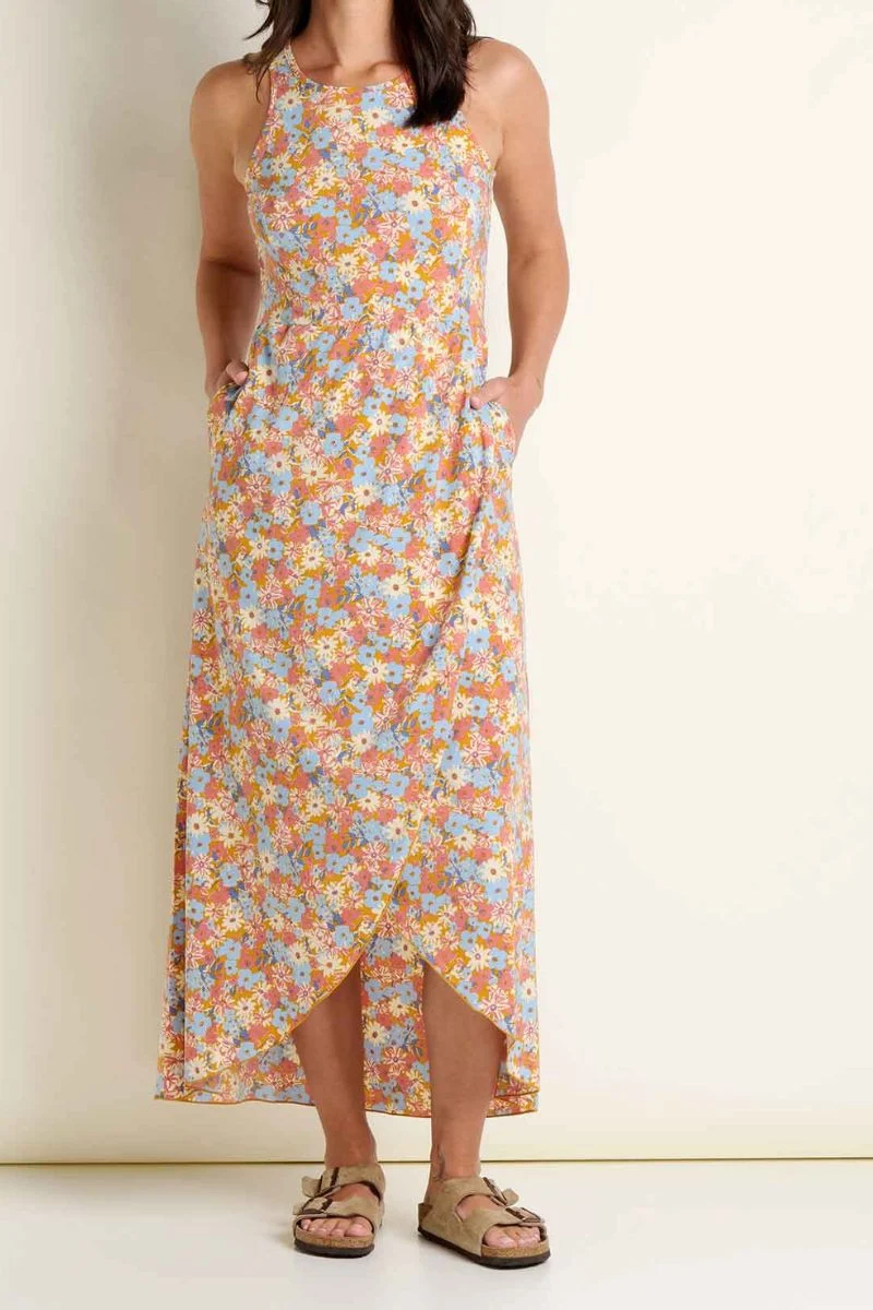Toad & Co. Women's Sunkissed Maxi Dress S Sunset Print - Image 3