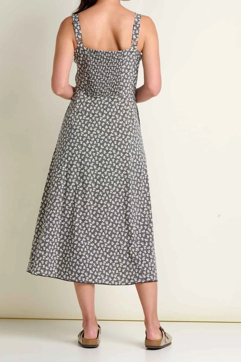 Toad & Co. Women's Sunkissed Tank Midi Dress XL Black and Salt Print - Image 3