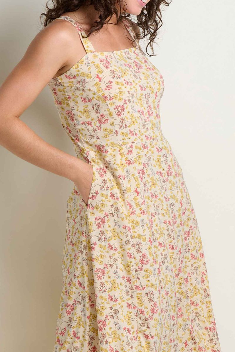 Toad & Co. Women's Sunkissed Tank Midi Dress XS Barley Print - Image 2