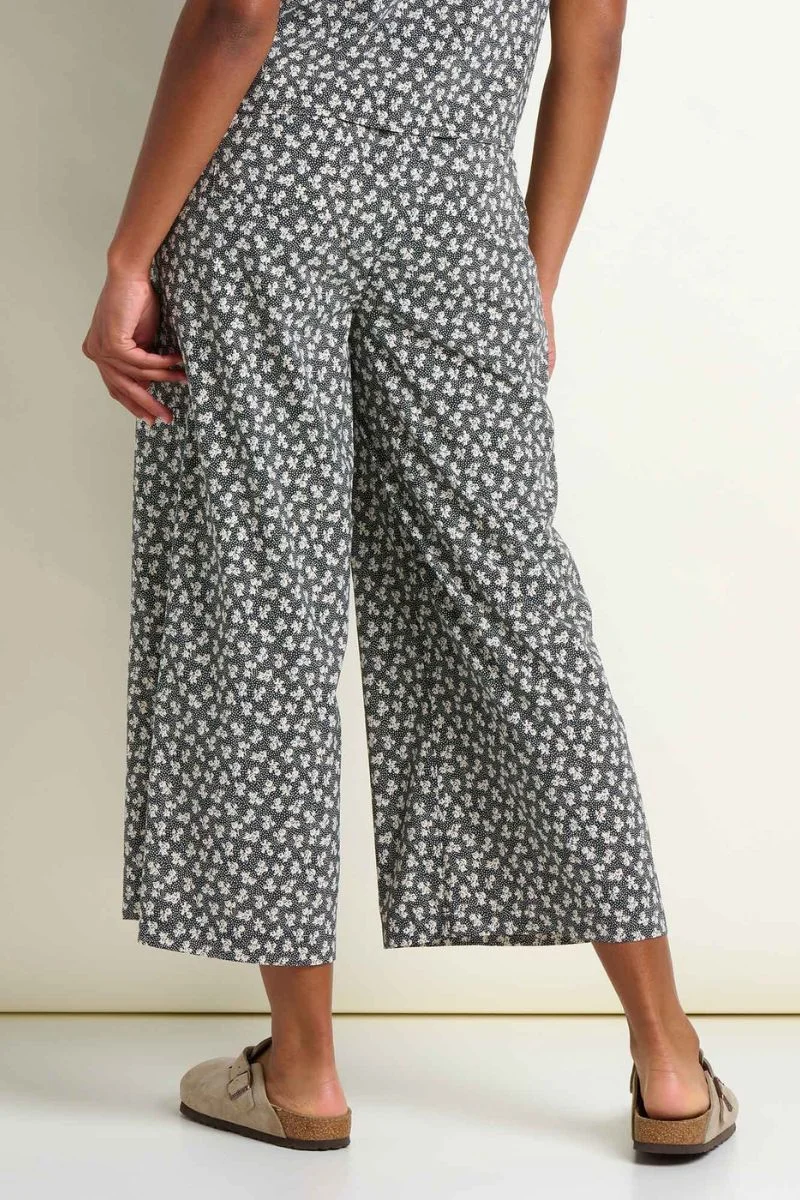 Toad & Co. Women's Sunkissed Wide Leg Crop Pant S Black and Salt Print - Image 3