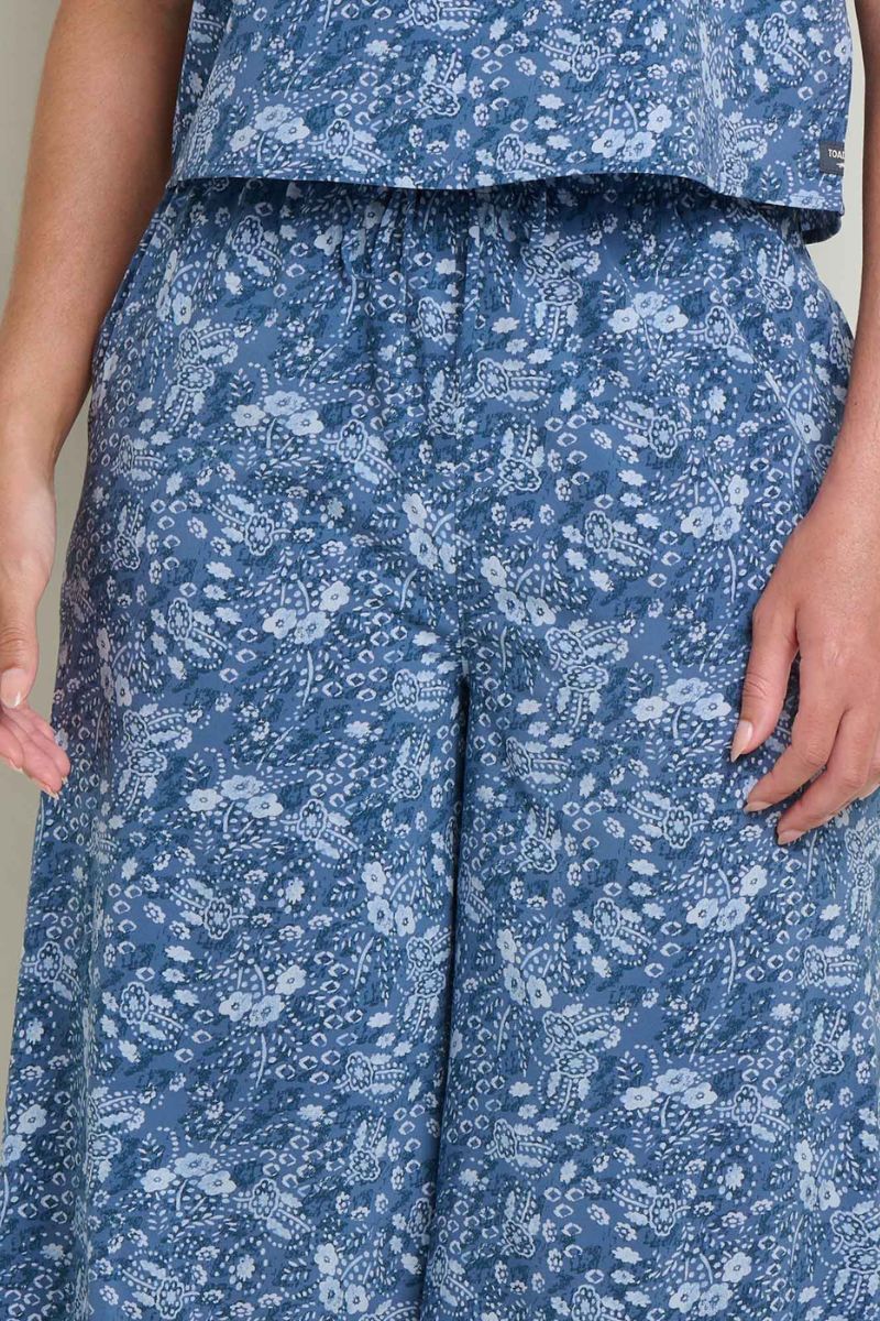 Toad & Co. Women's Sunkissed Wide Leg Crop Pant XS Canal Print - Image 3