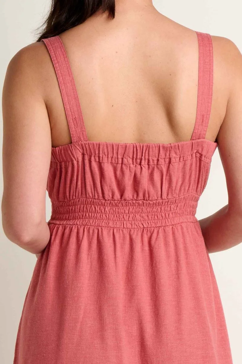 Toad & Co. Women's Taj Hemp Tiered Midi Dress XL Dusty Cedar - Image 2