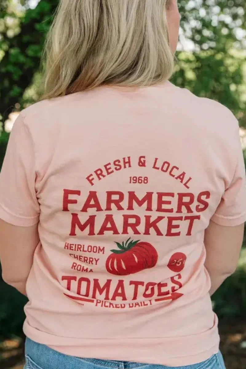 Tomato Farmers Market Tee Medium Peachy Pink - Image 2