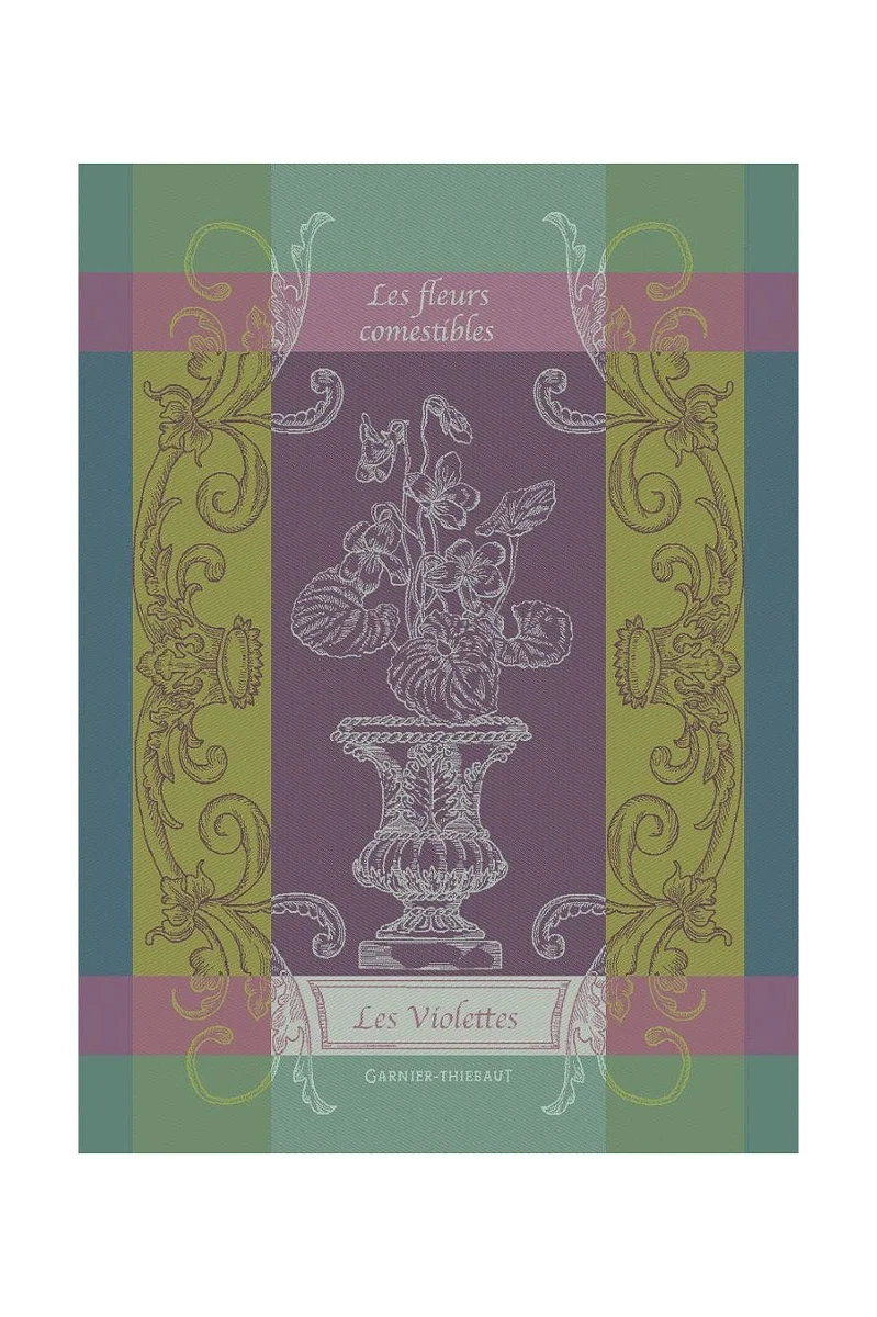Garnier-Thiebaut Les Violettes Violet Kitchen Towel