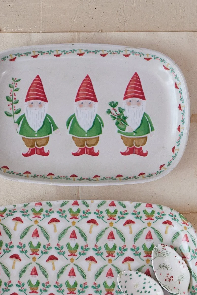 Tray with Woodland Holiday Image Small 8"x 5.25"