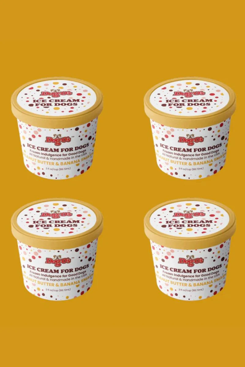 Dog-O's Ice Cream Peanut Butter & Banana Smash 4 x 3oz Pack