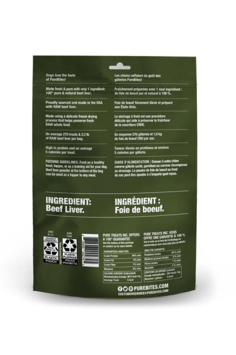 PureBites Beef Liver Freeze Dried Treats 4.2 oz - Image 2
