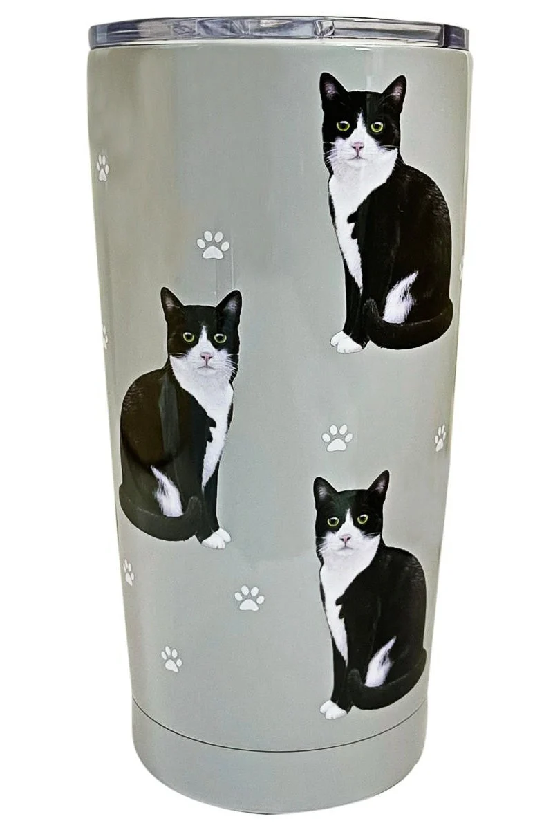 Black and White Cat Serengeti Tumbler - Image 2