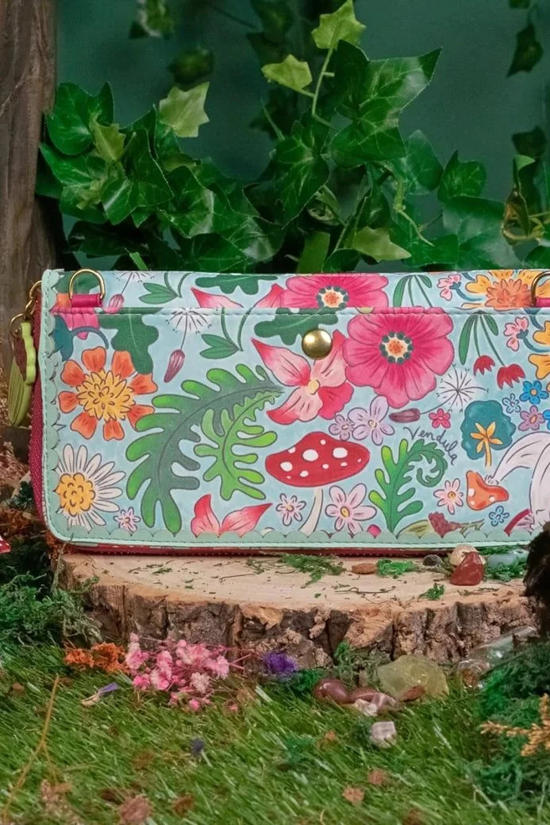 Vendula London Fairy Village Large Ziparound Crossbody Wallet
