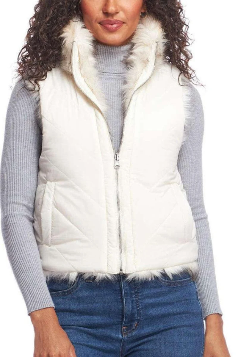 Shortie Chevron Vest Medium Ivory - Image 2