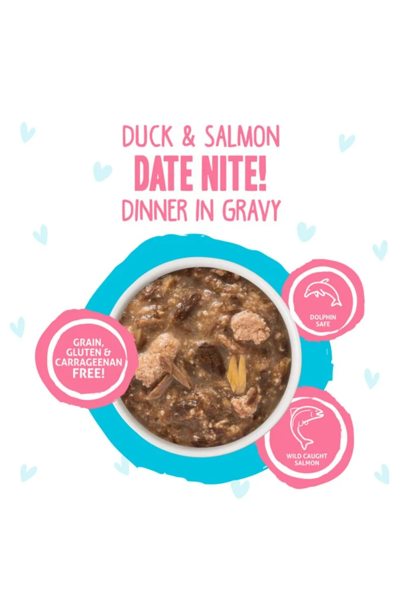 Weruva BFF OMG Date Nite! Duck & Salmon Dinner in Gravy 2.8 oz Pouch - Image 2