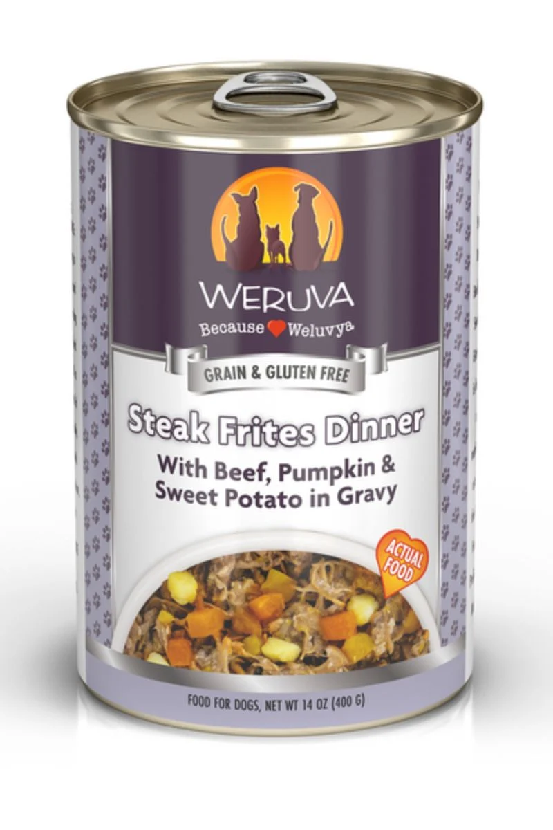 Weruva Steak Frites Wet Dog Food 14 oz