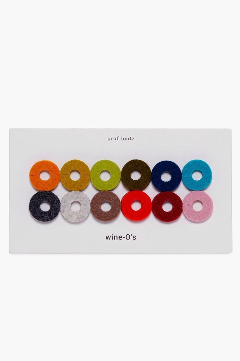 Graf Lantz Wine-O's Merino Wool Round Wine Markers Midcentury